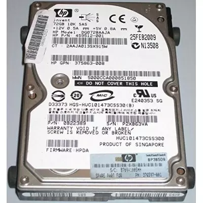HP 459512-001 72GB SAS 3Gb/s 2.5\