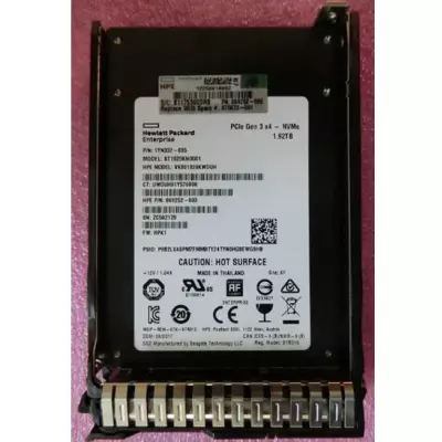 HPE VK001920KWDUH Read Intensive 1.92 TB Hot-swap SSD - 2.5" - PCI Express x4 (NVMe) - HPE Smart Carrier NVMe Renew Image