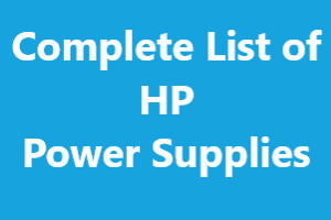 Complete List of HP Power Supplies