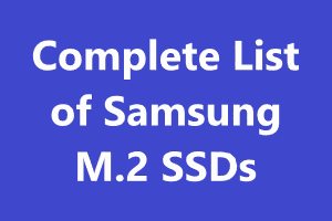 List of Samsung M.2 SSDs