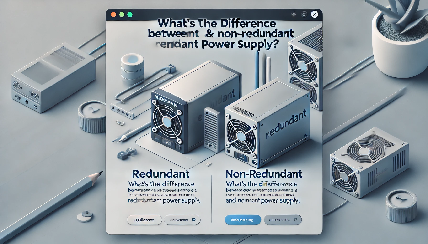 What's The Difference Between A Redundant And Non-Redundant Power Supply