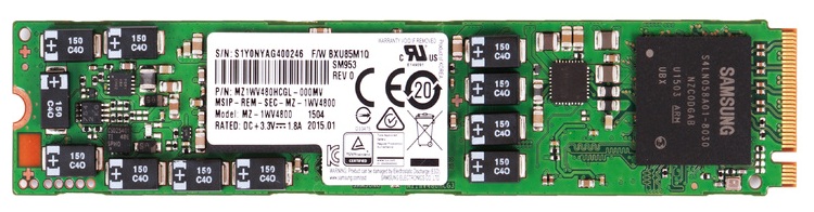 Samsung MZ-1WV4800 480GB PCIe NVMe M.2 MLC SSD Image