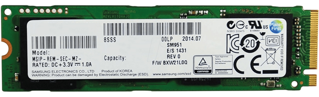HP MZVKW512HMJP-000H1 512GB PCIe 3.0 x4 NVMe M.2 MLC SM961 SSD Image